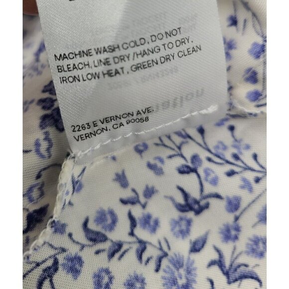 New Reformation Bianka Midi Dress Womens 6 Johanna Blue Floral Pullover - Picture 9 of 9